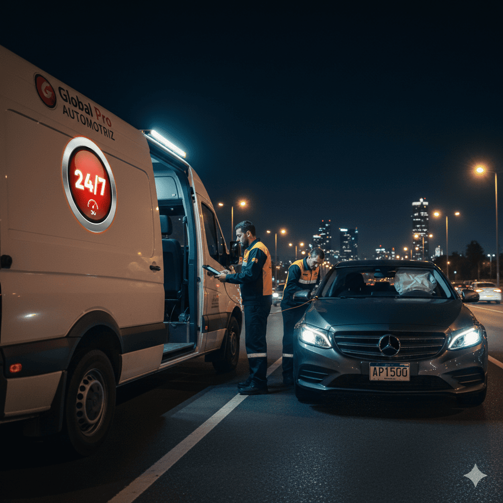 Servicio de emergencia en ruta