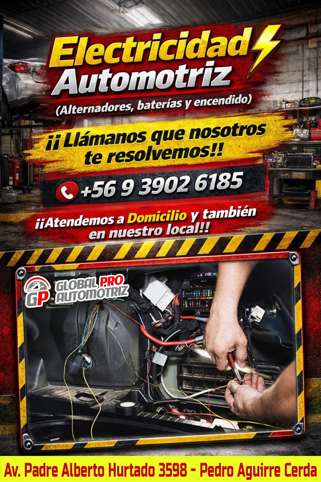 Eléctrico automotriz a domicilio reparación alternador